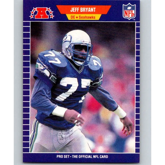 1989 Pro Set #392 Jeff Bryant NM-MT Seattle Seahawks Football Card Image 1