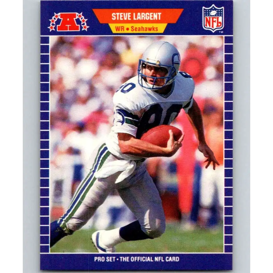 1989 Pro Set #396 Steve Largent NM-MT Seattle Seahawks Football Card Image 1