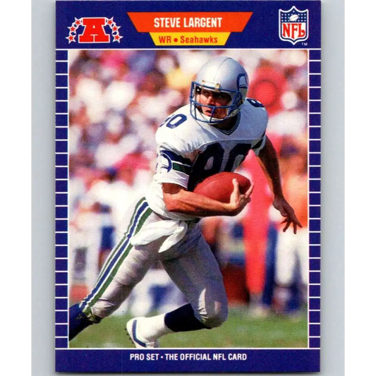 1989 Pro Set #396 Steve Largent NM-MT Seattle Seahawks Football Card Image 1