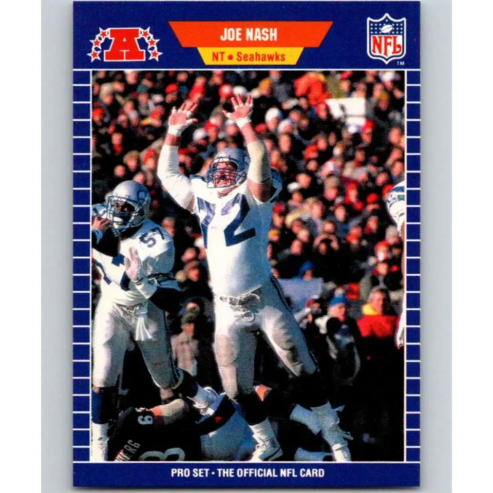 1989 Pro Set #399 Joe Nash NM-MT Seattle Seahawks Football Card Image 1