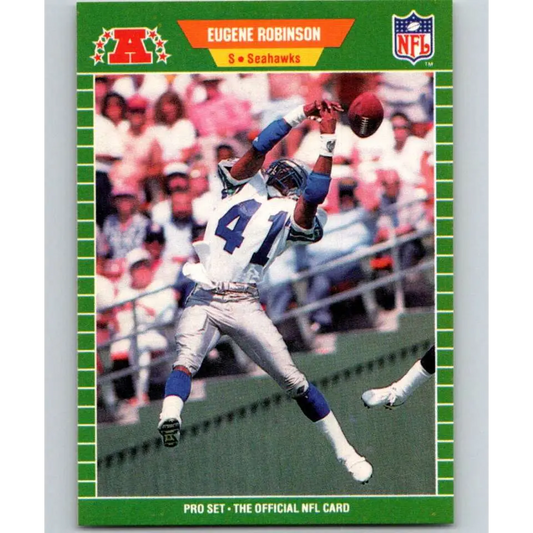 1989 Pro Set #401 Eugene Robinson NM-MT RC Rookie Seattle Seahawks Football Card Image 1