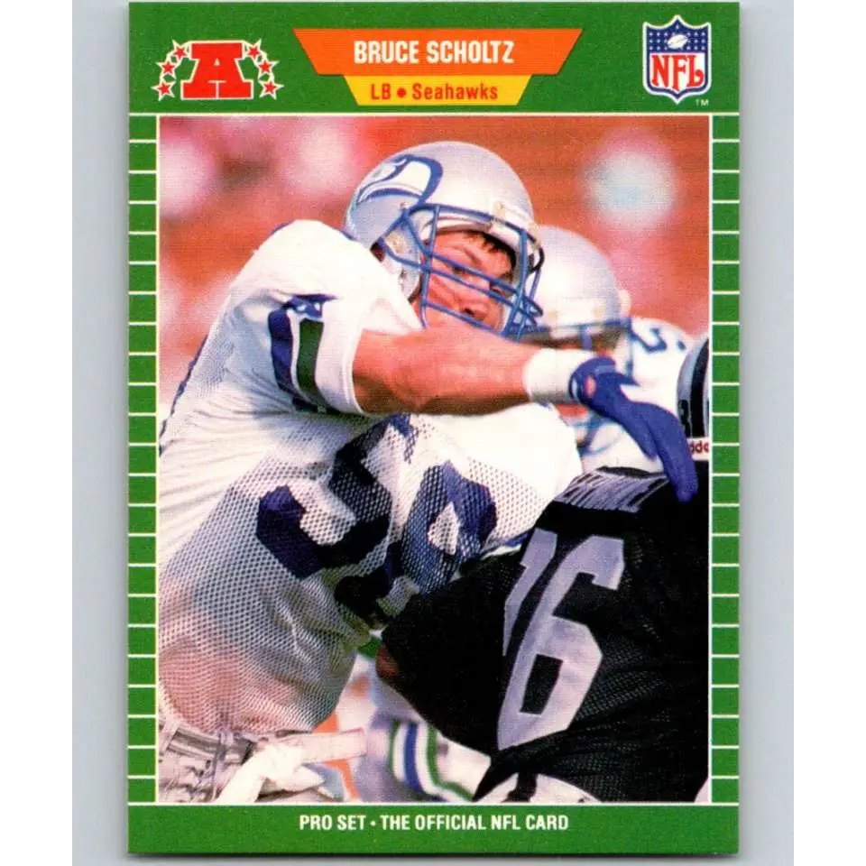 1989 Pro Set #402 Bruce Scholtz NM-MT Seattle Seahawks Football Card Image 1