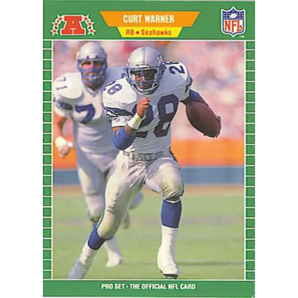 1989 Pro Set #404b Curt Warner NM-MT Seattle Seahawks Football Card Image 1