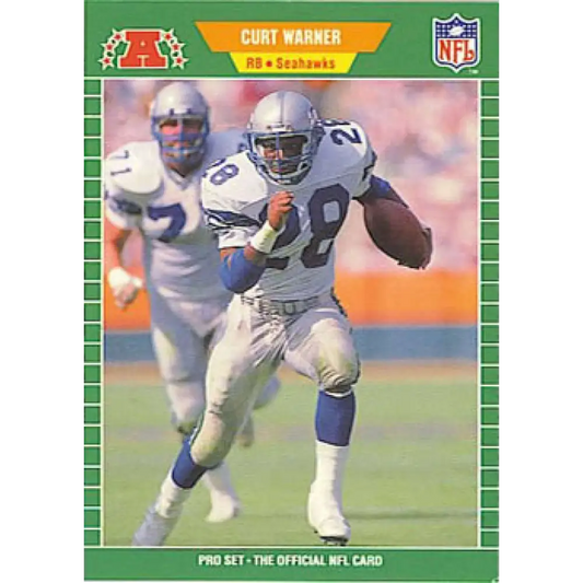 1989 Pro Set #404b Curt Warner NM-MT Seattle Seahawks Football Card Image 1