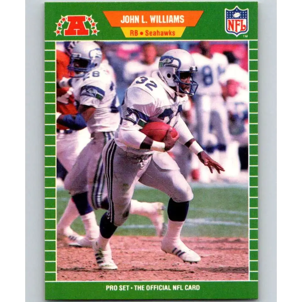 1989 Pro Set #405 John Williams NM-MT Seattle Seahawks Football Card Image 1