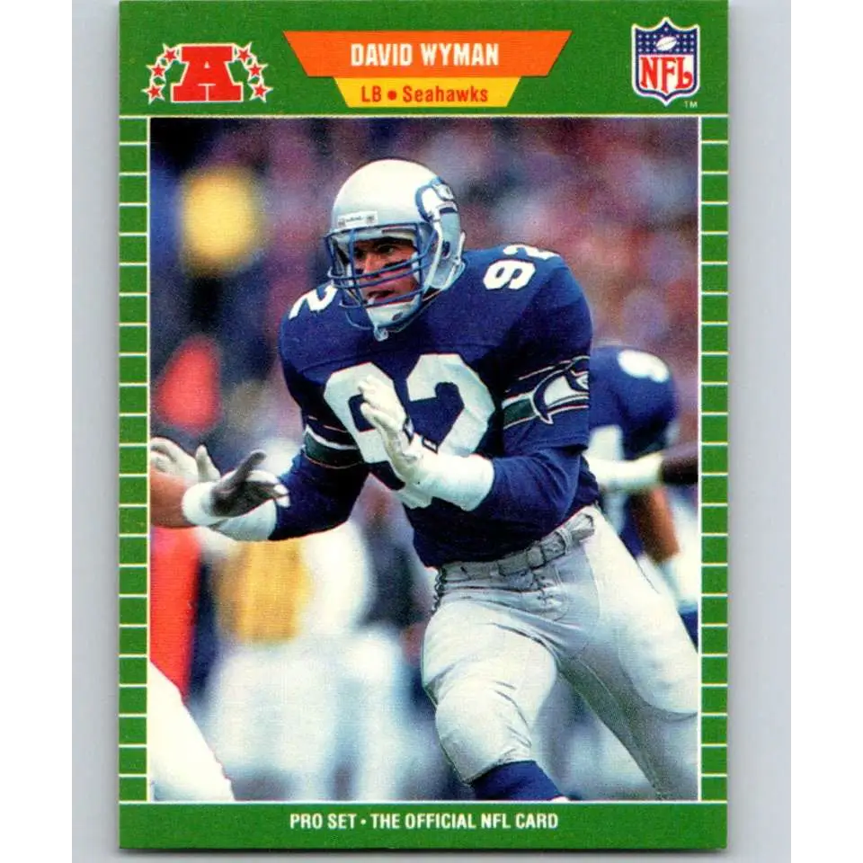 1989 Pro Set #407 David Wyman NM-MT Seattle Seahawks Football Card Image 1