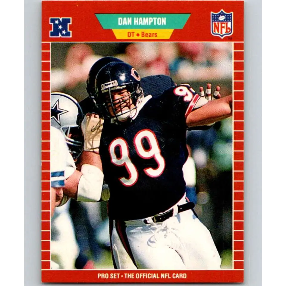 1989 Pro Set #41 Dan Hampton NM-MT Chicago Bears Football Card Image 1