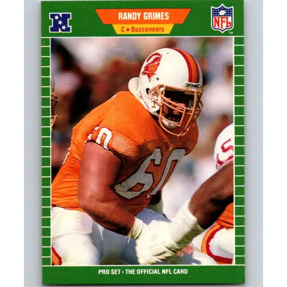 1989 Pro Set #410 Randy Grimes NM-MT Tampa Bay Buccaneers Football Card Image 1