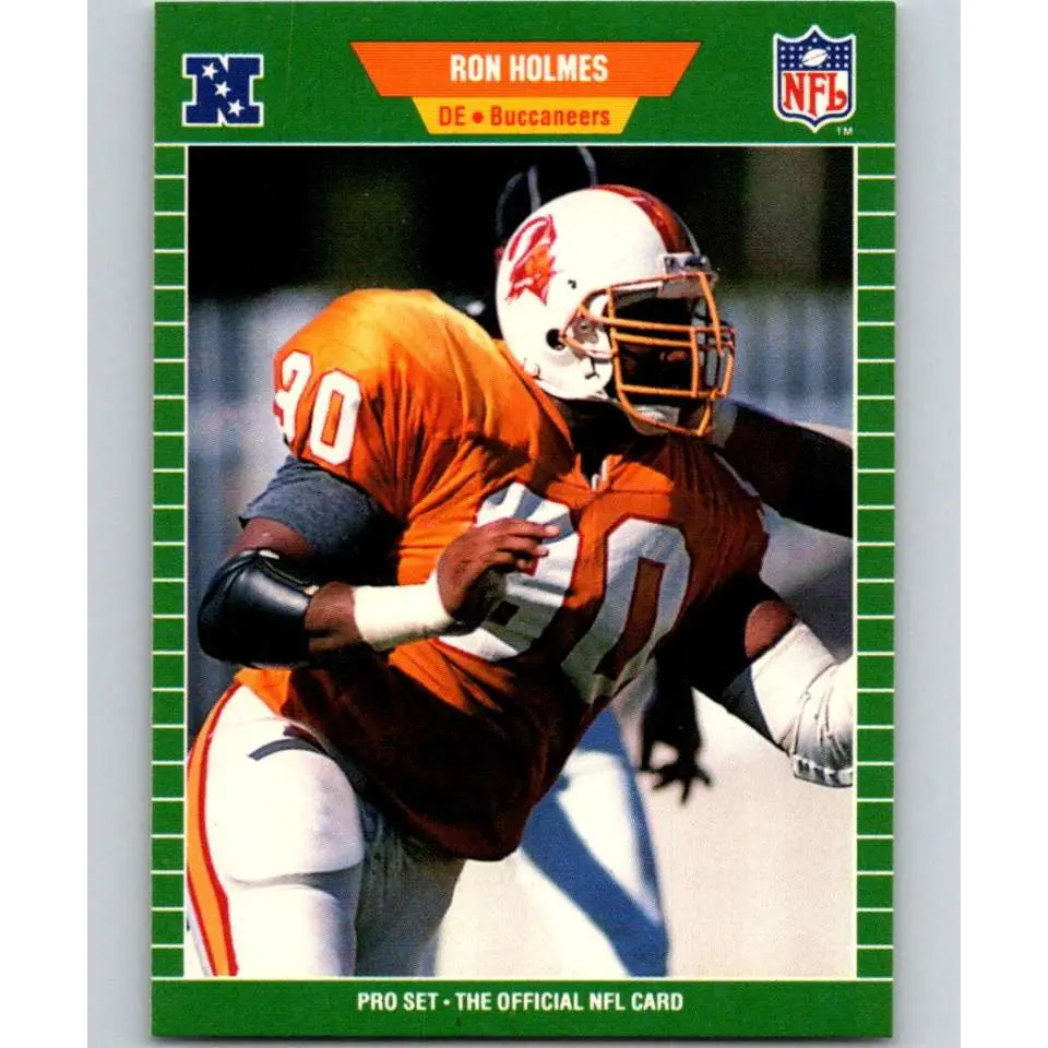 1989 Pro Set #413 Ron Holmes NM-MT Tampa Bay Buccaneers Football Card Image 1