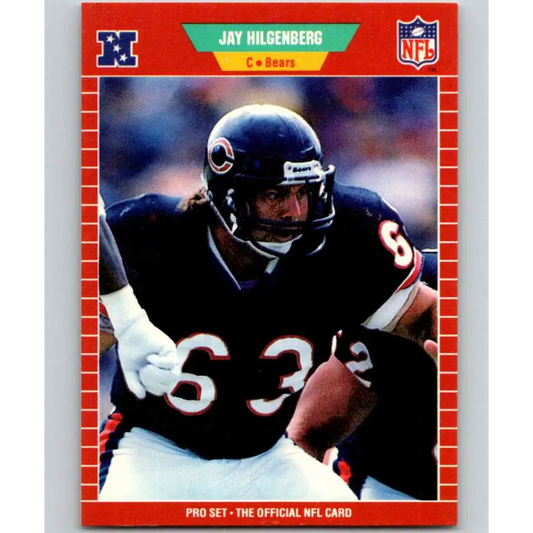 1989 Pro Set #42 Jay Hilgenberg NM-MT Chicago Bears Football Card Image 1