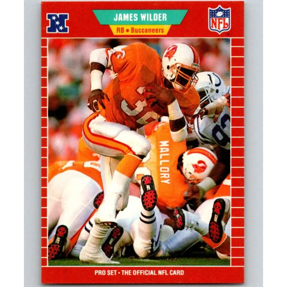 1989 Pro Set #420 James Wilder NM-MT Tampa Bay Buccaneers Football Card Image 1
