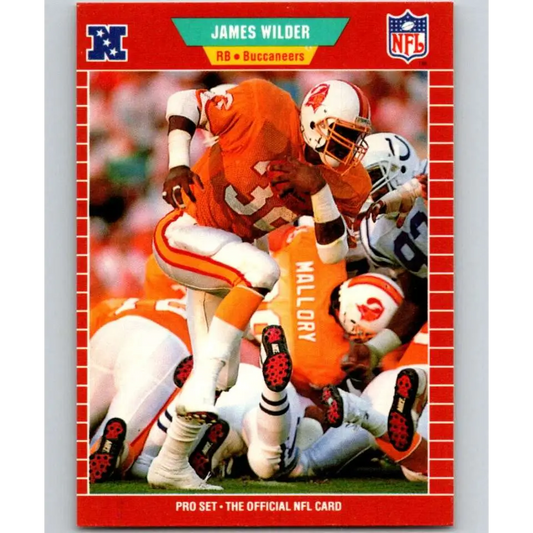 1989 Pro Set #420 James Wilder NM-MT Tampa Bay Buccaneers Football Card Image 1