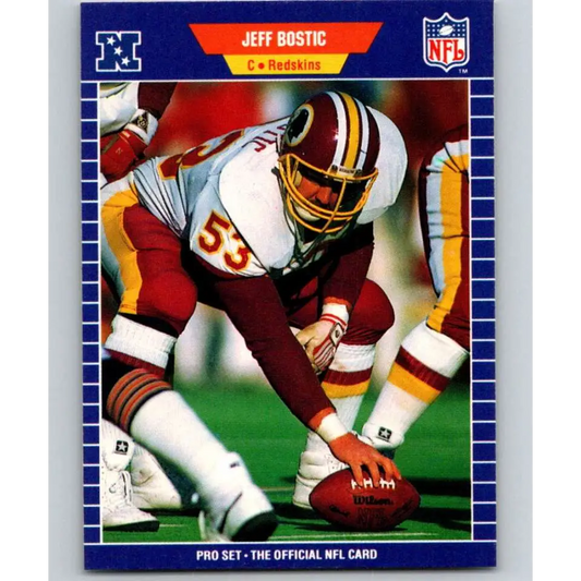 1989 Pro Set #422 Jeff Bostic NM-MT Washington Redskins Football Card Image 1
