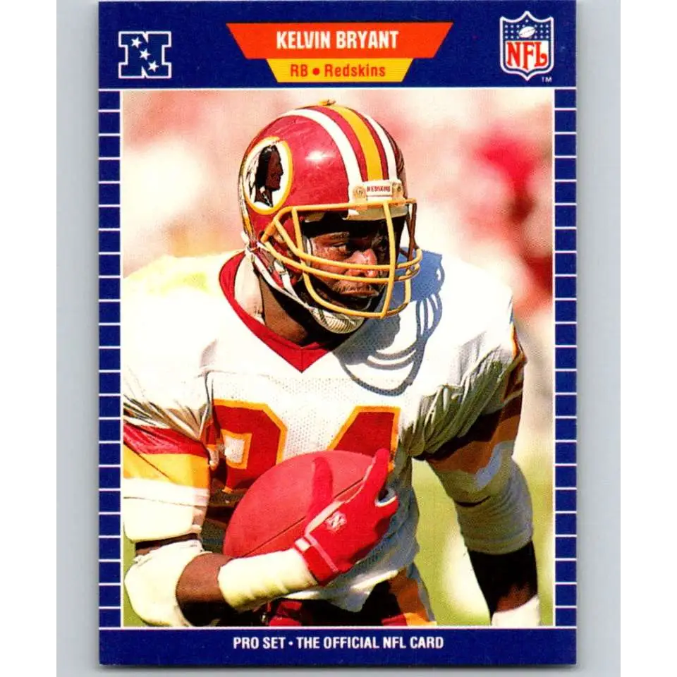 1989 Pro Set #423 Kelvin Bryant NM-MT Washington Redskins Football Card Image 1