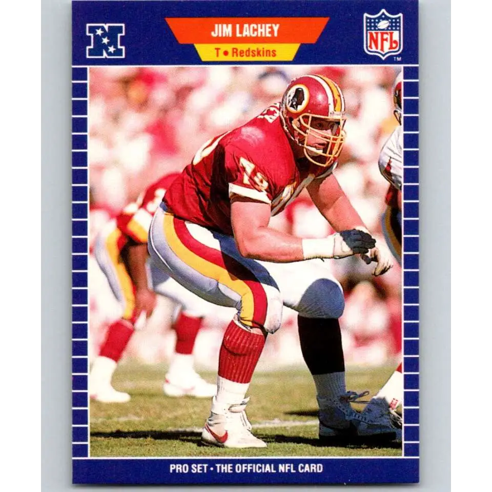 1989 Pro Set #428 Jim Lachey NM-MT Washington Redskins Football Card Image 1