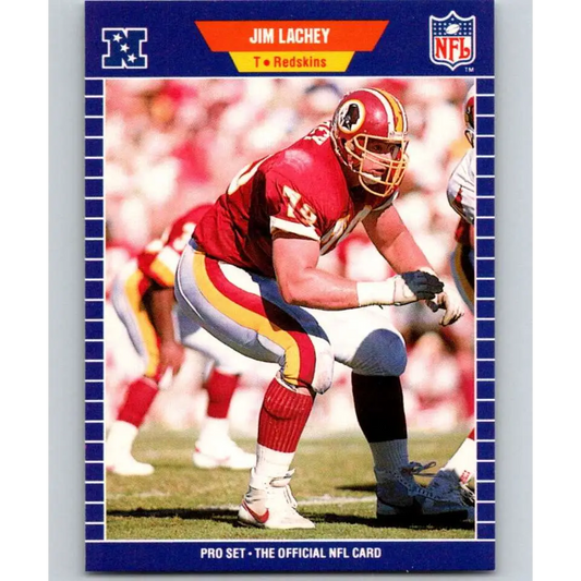 1989 Pro Set #428 Jim Lachey NM-MT Washington Redskins Football Card Image 1