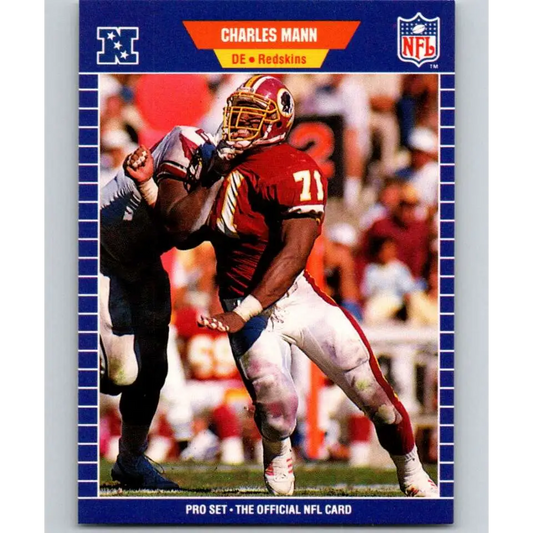 1989 Pro Set #429 Charles Mann NM-MT Washington Redskins Football Card Image 1