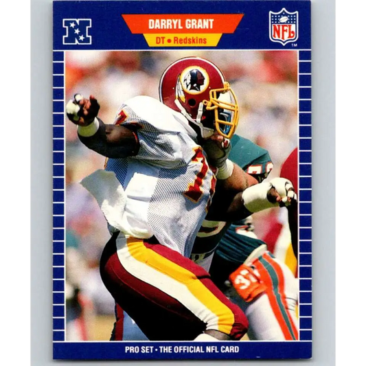 1989 Pro Set #431 Darryl Grant NM-MT Washington Redskins Football Card Image 1