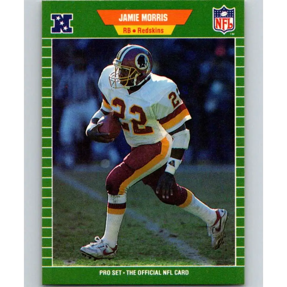 1989 Pro Set #438 Jamie Morris NM-MT RC Rookie Washington Redskins Football Card Image 1
