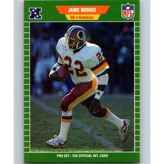 1989 Pro Set #438 Jamie Morris NM-MT RC Rookie Washington Redskins Football Card Image 1