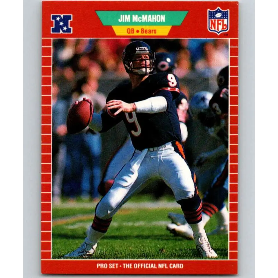 1989 Pro Set #44 Jim McMahon NM-MT Chicago Bears Football Card Image 1