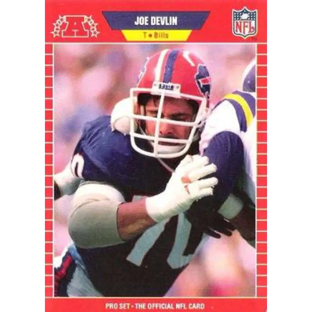 1989 Pro Set #443 Joe Devlin NM-MT Buffalo Bills Football Card Image 1