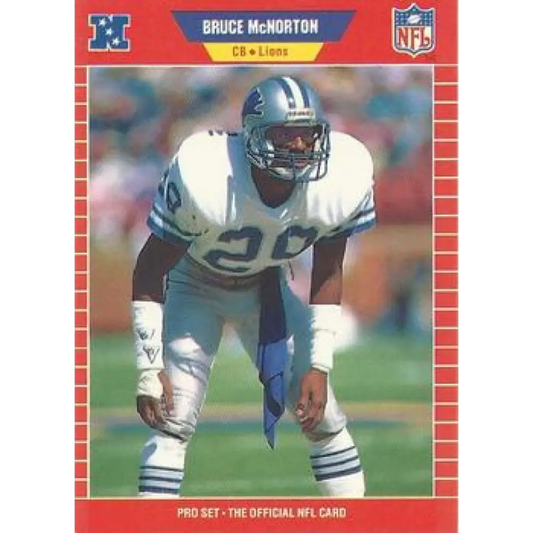 1989 Pro Set #454 Bruce McNorton NM-MT Detroit Lions Football Card Image 1