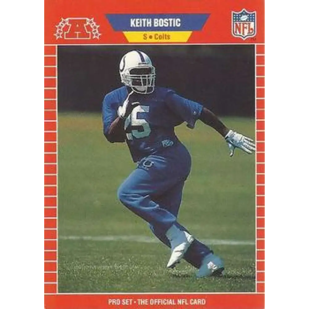 1989 Pro Set #456 Keith Bostic NM-MT Indianapolis Colts Football Card Image 1