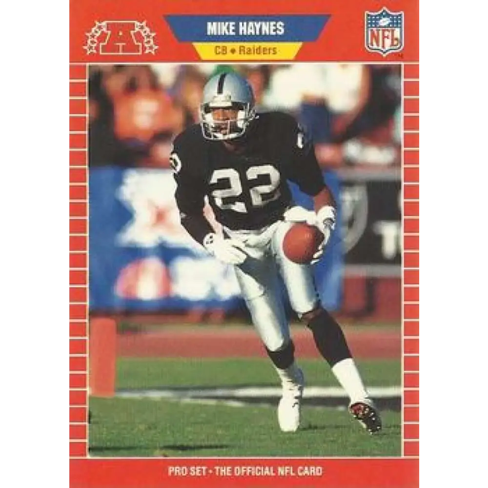 1989 Pro Set #462 Mike Haynes NM-MT Los Angeles Raiders Football Card Image 1