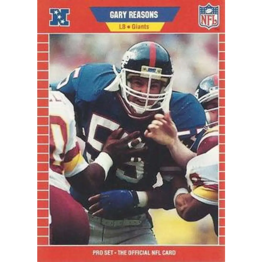 1989 Pro Set #471 Gary Reasons NM-MT RC Rookie New York Giants Football Card Image 1