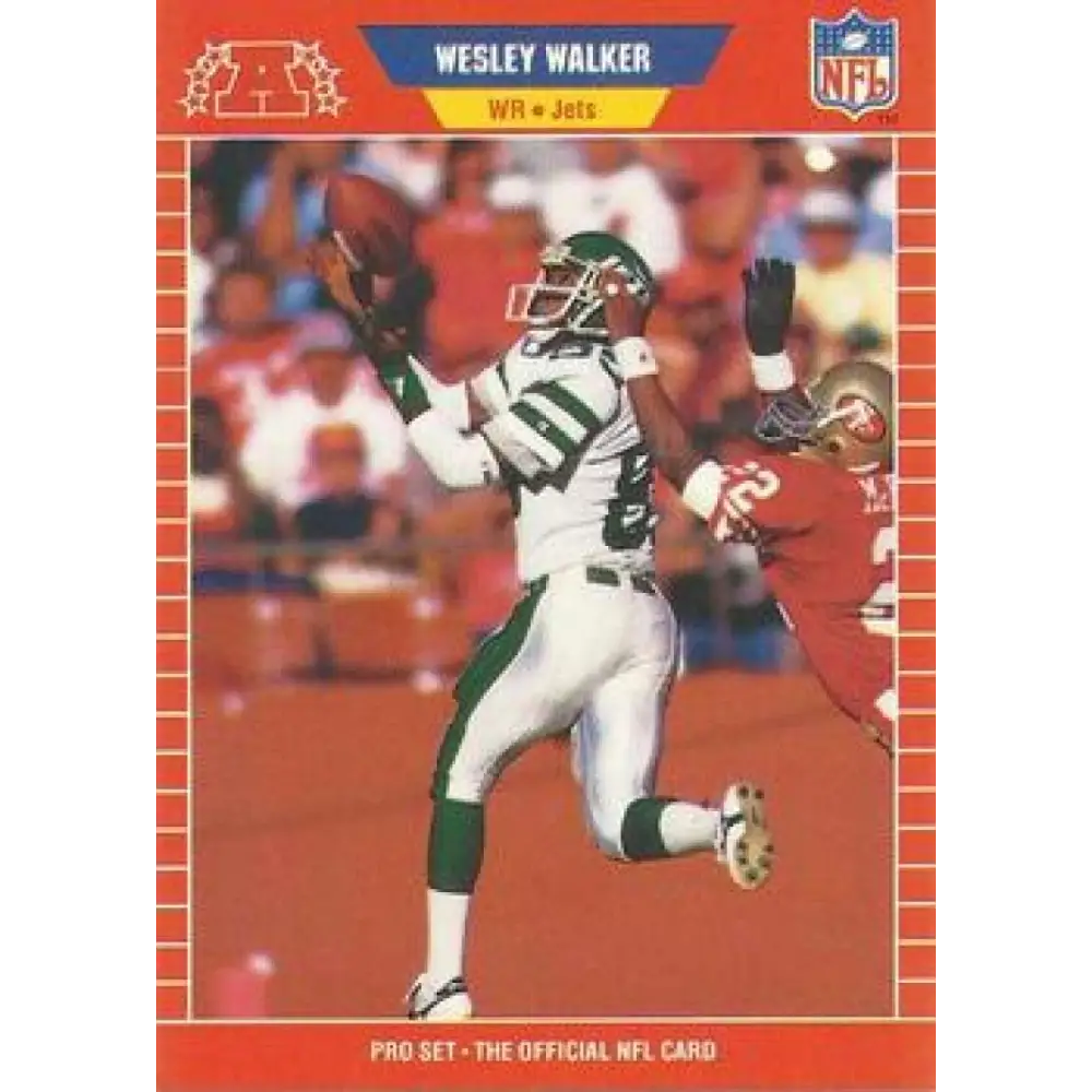 1989 Pro Set #473 Wesley Walker NM-MT New York Jets Football Card Image 1