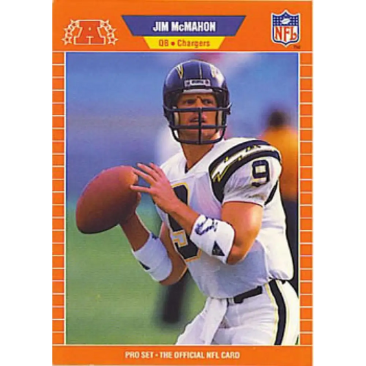 1989 Pro Set #478a Jim McMahon NM-MT San Diego Chargers Football Card Image 1