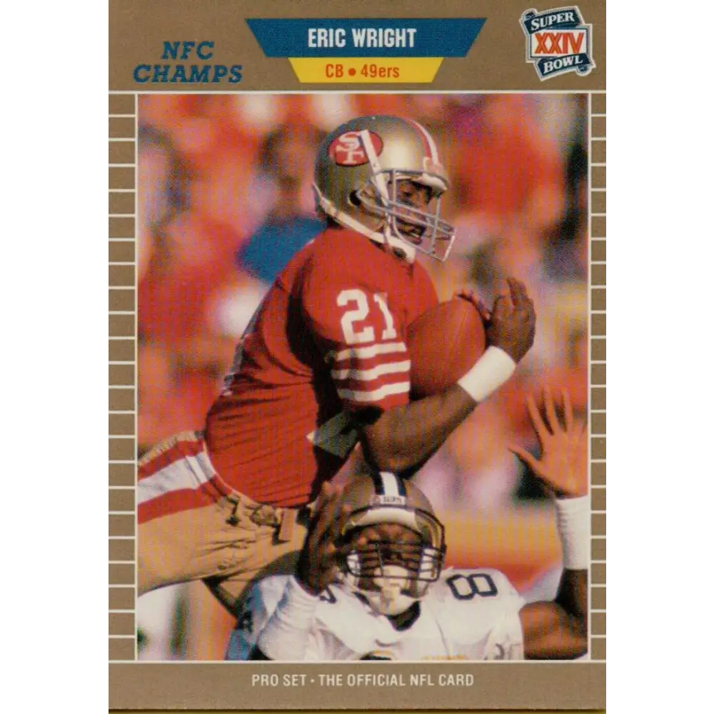 1989 Pro Set #479 Eric Wright NM-MT San Francisco 49ers Football Card Image 1
