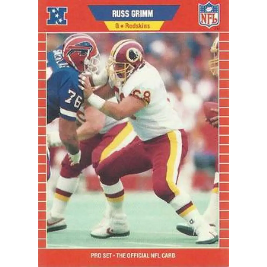 1989 Pro Set #481 Russ Grimm NM-MT Washington Redskins Football Card Image 1