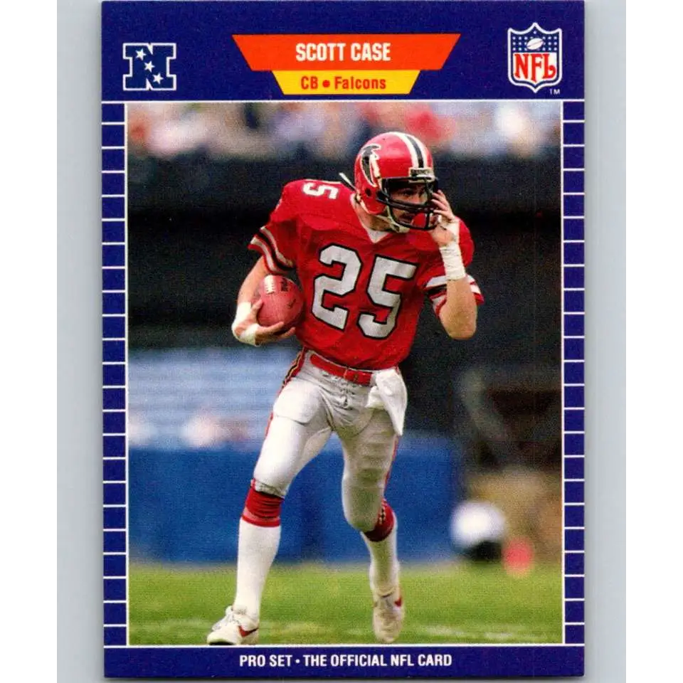 1989 Pro Set #5 Scott Case NM-MT RC Rookie Atlanta Falcons Football Card Image 1