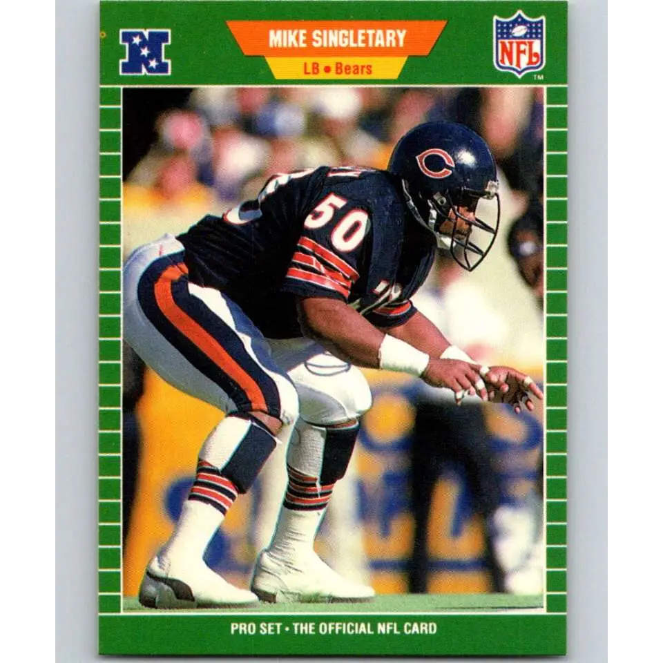 1989 Pro Set #50 Mike Singletary NM-MT Chicago Bears Football Card Image 1