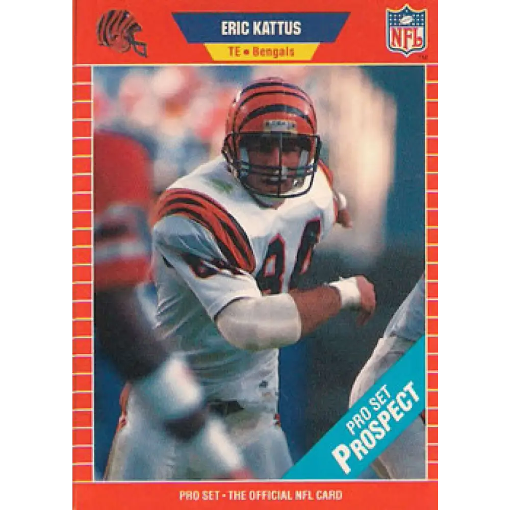 1989 Pro Set #518 Eric Kattus NM-MT Cincinnati Bengals Football Card Image 1