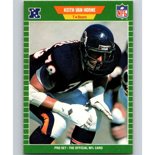 1989 Pro Set #52 Keith Van Horne NM-MT RC Rookie Chicago Bears Football Card Image 1