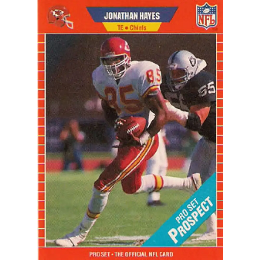 1989 Pro Set #526 Jonathan Hayes NM-MT RC Rookie Kansas City Chiefs Football Card Image 1
