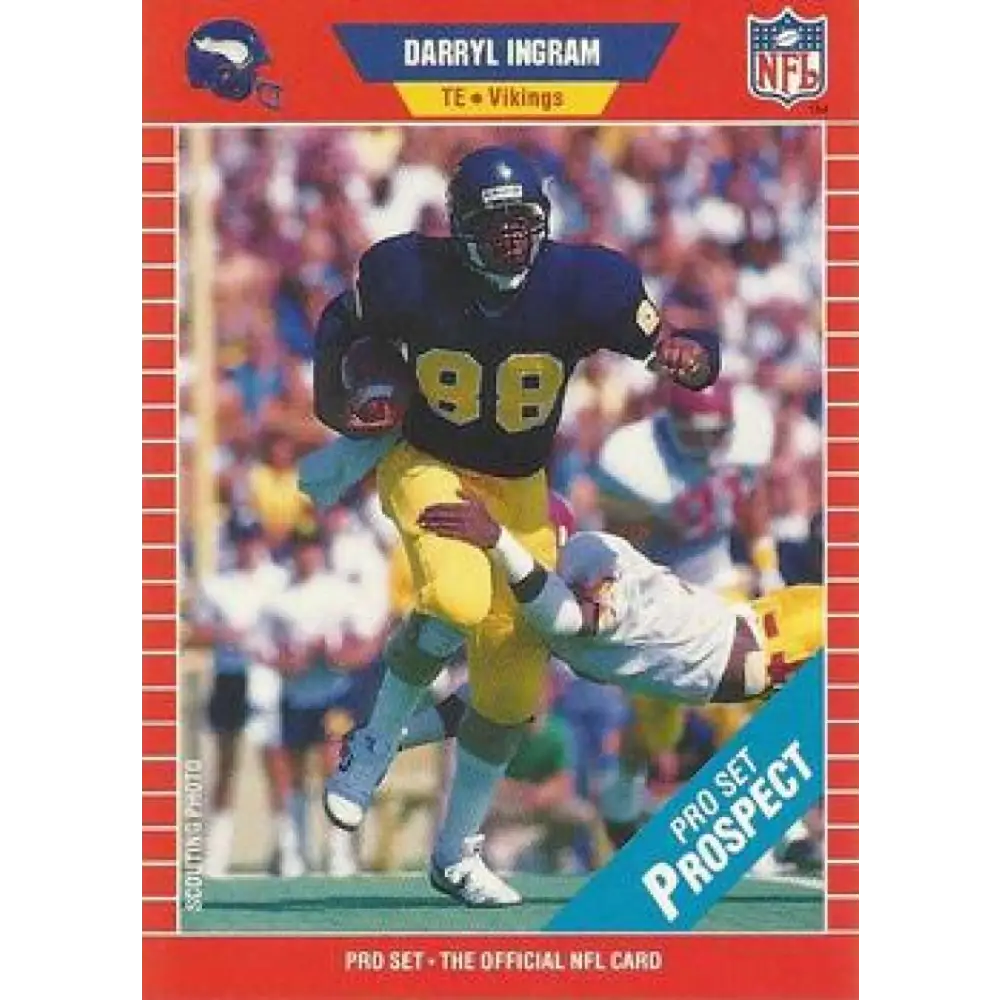 1989 Pro Set #529 Darryl Ingram NM-MT RC Rookie Minnesota Vikings Football Card Image 1