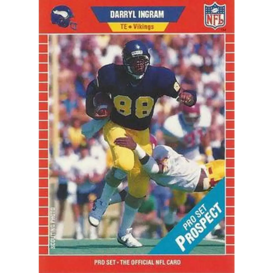 1989 Pro Set #529 Darryl Ingram NM-MT RC Rookie Minnesota Vikings Football Card Image 1