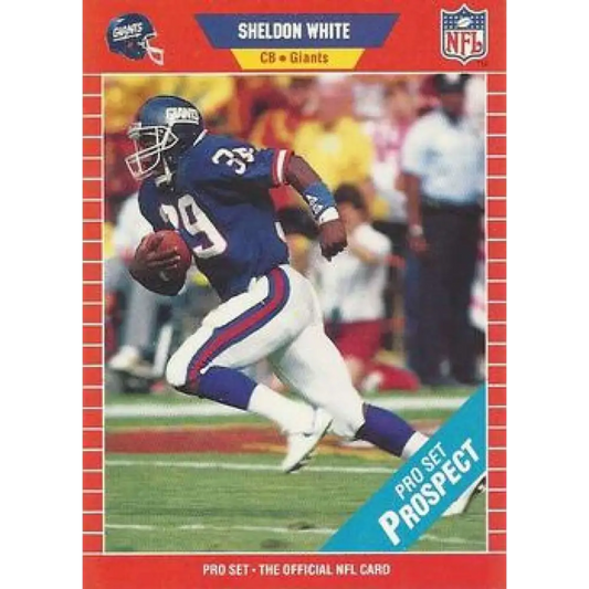 1989 Pro Set #532 Sheldon White NM-MT RC Rookie New York Giants Football Card Image 1