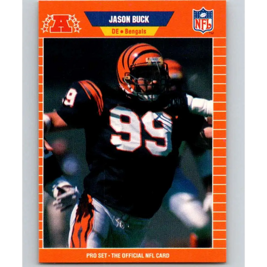 1989 Pro Set #57 Jason Buck NM-MT RC Rookie Cincinnati Bengals Football Card Image 1
