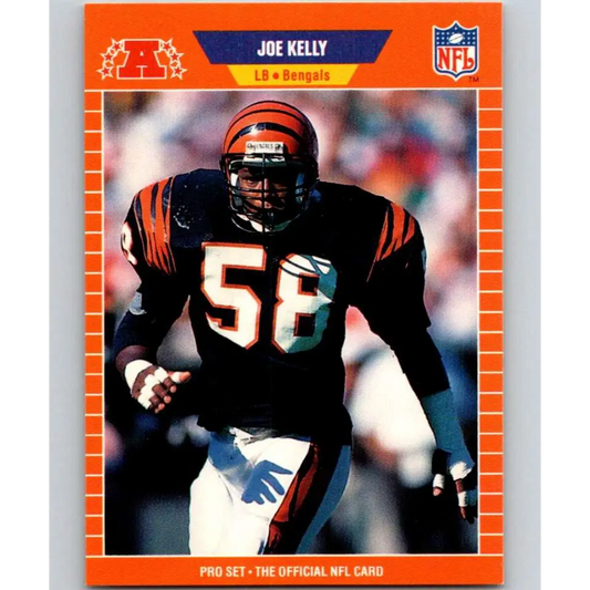 1989 Pro Set #62 Joe Kelly NM-MT RC Rookie Cincinnati Bengals Football Card Image 1