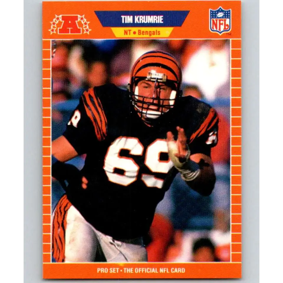 1989 Pro Set #63 Tim Krumrie NM-MT Cincinnati Bengals Football Card Image 1