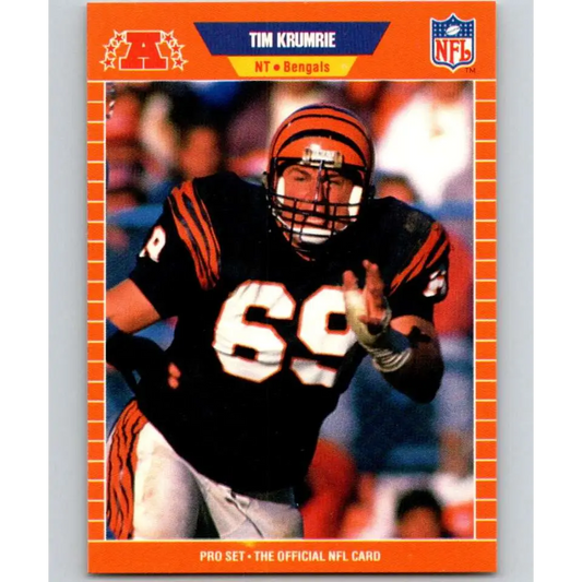 1989 Pro Set #63 Tim Krumrie NM-MT Cincinnati Bengals Football Card Image 1