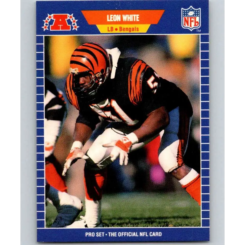 1989 Pro Set #69 Leon White NM-MT Cincinnati Bengals Football Card Image 1