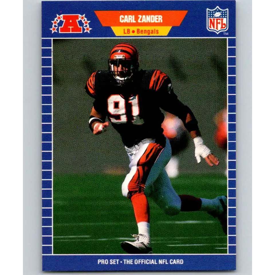 1989 Pro Set #71 Carl Zander NM-MT Cincinnati Bengals Football Card Image 1