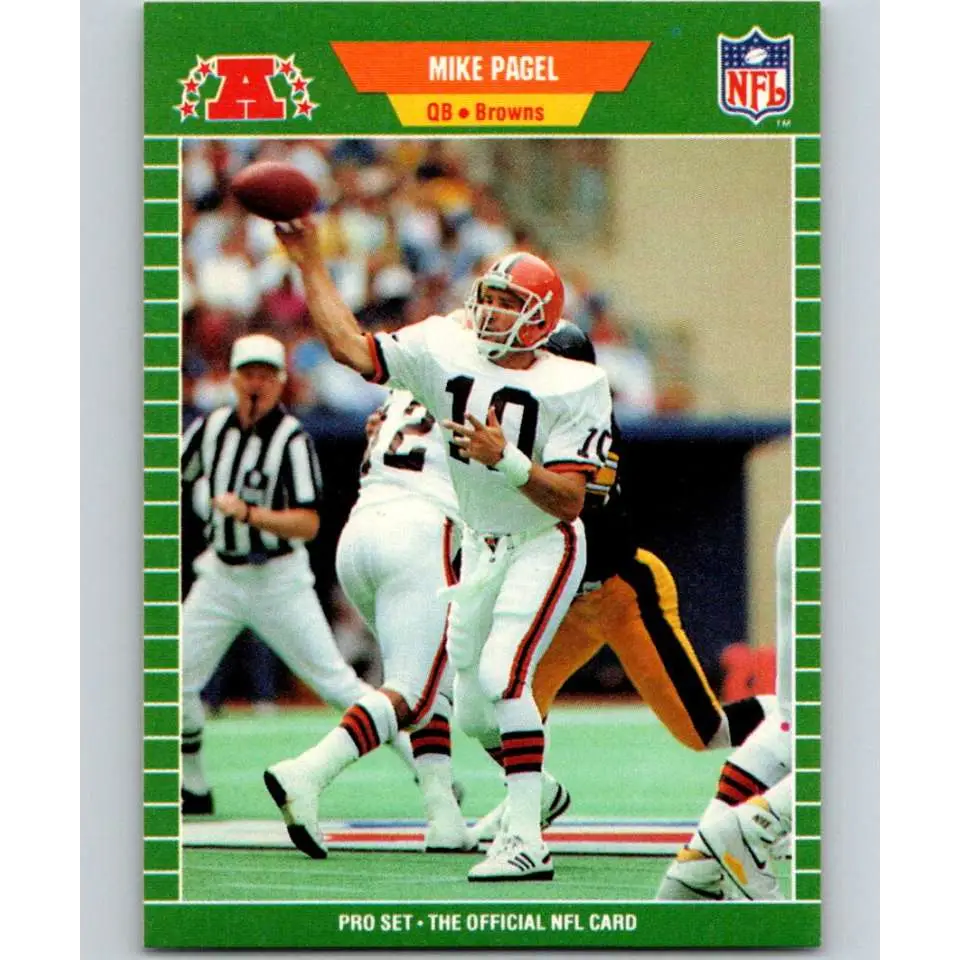 1989 Pro Set #76 Mike Pagel NM-MT Cleveland Browns Football Card Image 1