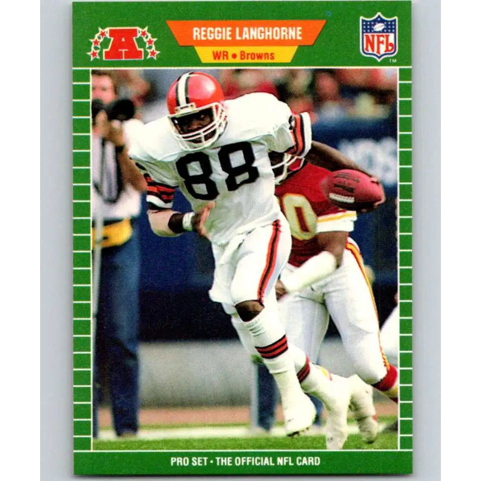 1989 Pro Set #78 Reggie Langhorne NM-MT RC Rookie Cleveland Browns Football Card Image 1